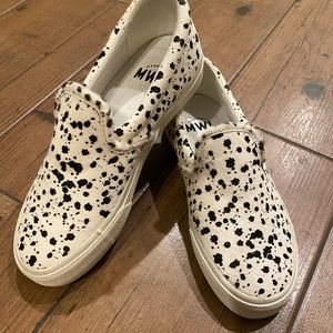 NWOT Madewell Sidewalk slip on Sneakers in Spatter-Painted Calf Hair